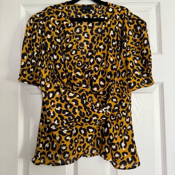 Who What Wear Tops - Who What Wear Leopard Wrap Top